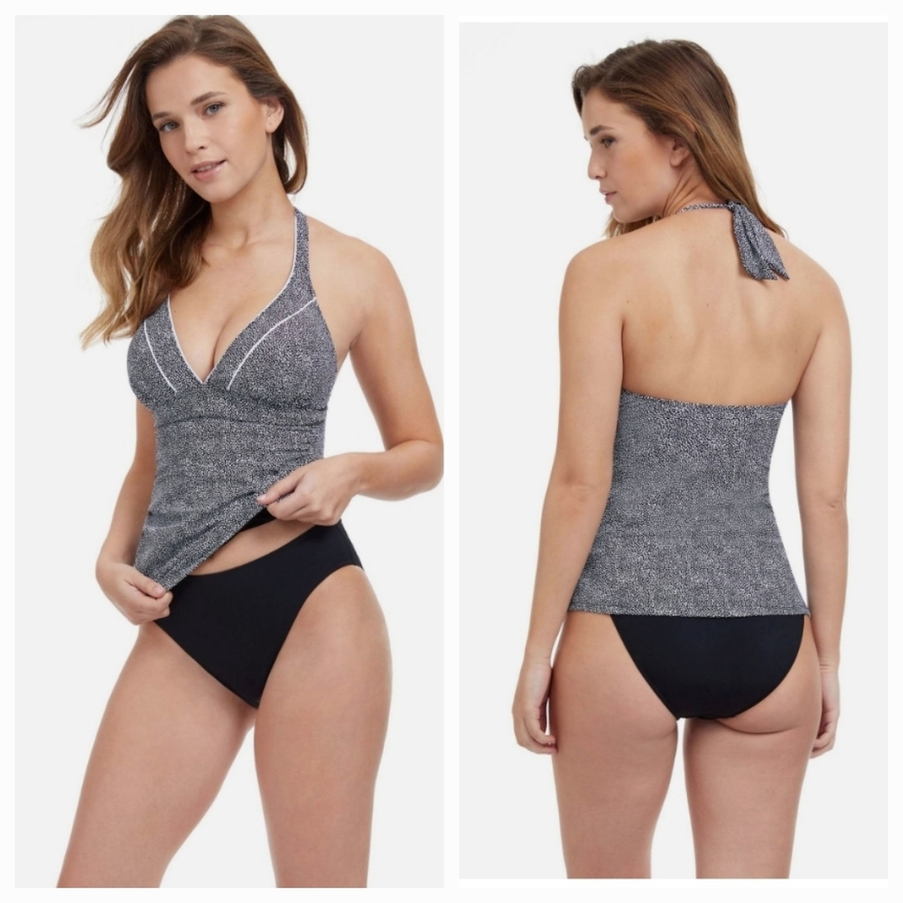 Profile by Gottex Colette V-Neck Halter Tankini Top - Picture 2 of 11